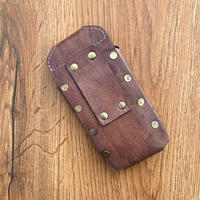 Cheveux de cow-boy occidental sur peau de vache métallique boucle de ceinture étui de téléphone portable étui de téléphone de luxe en cuir véritable personnalisé de haute qualité