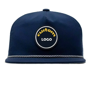หมวกแก๊ปแบบ snapback 6 แผง ผ้าโพลีเอสเตอร์/คอตตอน ปรับแต่งได้ตามต้องการ ขายดี ปักลายด้านหน้า ดีไซน์เรียบง่าย ทันสมัย เหมาะสำหรับการเดินทาง - Product Image 2