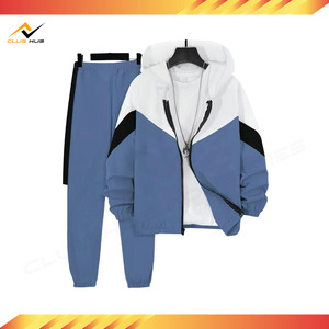 Best Sale Long Windproof Breathable Anti-Bacterial Winter Plus Size Customizable Two Piece Sport Tracksuit Hoody Sweatsuit Bulk - Product Image 3