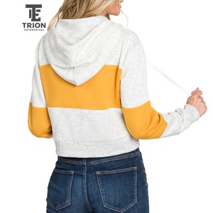 Women's Custom Oversize Sports Hoodie Winter <b>Cropped</b> <b>Zip</b>-<b>Up</b> Design Drop Shoulder Casual Style Hooded Collar Washed Technique - Product Image 3