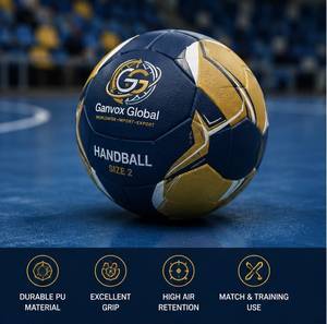 ลูกแฮนด์บอล Ganvox Global ขนาดเส้นผ่านศูนย์กลาง 10-14.9 นิ้ว น้ำหนักเบา ทนทาน ดีไซน์สีน้ำเงินทอง - Product Image 2