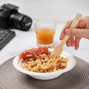 Set di 100 Posate Monouso in Bambù Naturale, Biodegradabili ed Ecologiche per Feste ed Eventi all'Aperto - Product Image 2