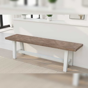 Banco Vandana Classic Haven HAMPTONS 160cm madera de pino color marrón claro crema - Product Image 4