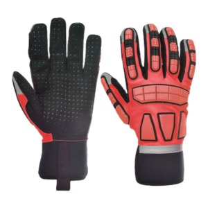 Gants tactiques à doigts entiers, antidérapants, respirants, avec sangle de poignet réglable, équipement de sécurité sportif en cuir pour hommes, pour l'extérieur - Product Image 5
