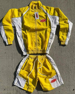 Top Quality Custom Lightweight Windbreaker Nylon Set For Men Windbreaker <b>Jacket</b> & Nylon Shorts Set Jogging Tracksuit Sweat Suits - Product Image 4