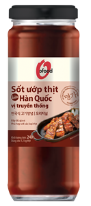 Salsa Marinada para Carne de BBQ Coreano 240g Sabor Tradicional - Salsa Lista para Usar O'food - Producto al por Mayor y OEM |   Frasco de Vidrio - Product Image 2
