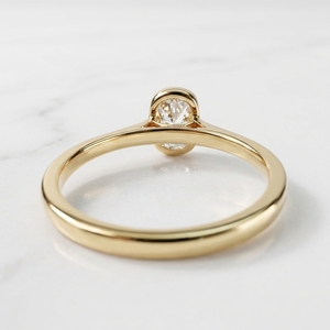 Cushion Cut Lab Grown <b>Diamond</b> Solitaire <b>Ring</b> in 18K Yellow Gold | 1.00 CT - Product Image 5