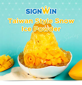 Poudre de glace pilée à la noix de coco SIGNWIN avec sucre, rapport 1:7, emballage en sachet pour les fournitures de magasins de thé à bulles, 1 kg, vente en gros OEM/ODM - Product Image 4