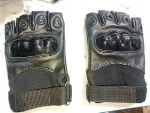 Half Finger Leather Gym <b>Gloves</b> <b>Weight</b> Lifting Unisex Fasten Closure Breathable Adjustable Wrist Strap Wrist Support Fitness - Product Image 6