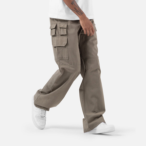 Pantalon cargo camouflage ample pour hommes grandes tailles, pantalon décontracté à jambe droite pour le printemps, l'automne, la randonnée - Product Image 1