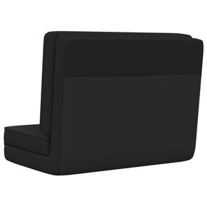 Sedia da Terra Pieghevole in Ecopelle Nera con Base in Metallo Regolabile e Imbottitura in Schiuma - Product Image 5