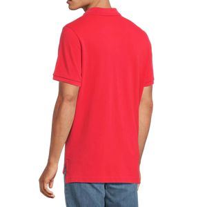 Camisa Roja de Manga Corta para Hombre, Corte Regular, Color Sólido, Tejido Piqué de Algodón, Estilo Casual, Diseño Transpirable - Product Image 6