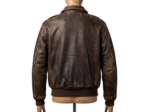 <b>Mens</b> A2 Aviator <b>Leather</b> Bomber <b>Jacket</b> VintageFlight Coat <b>Brown</b> - Product Image 4