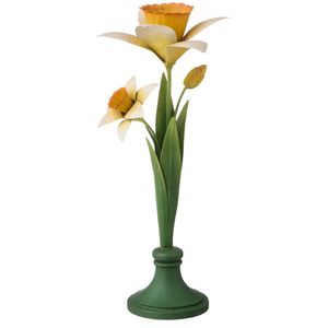 Wholesale Metal Flower Wall <b>Sconce</b> Candle Holder Handpainted Iron Floral Bouquet Taper Candelabra For Home Wedding Decor Holder - Product Image 6