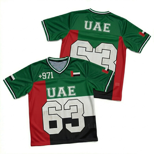 เสื้อฟุตบอล UAE แบบยูนิเซ็กซ์ คอวี แขนสั้น ระบายอากาศได้ดี ซับเหงื่อ ผลิตจากโพลีเอสเตอร์ 100% เหมาะสำหรับทุกฤดูกาล - Product Image 1