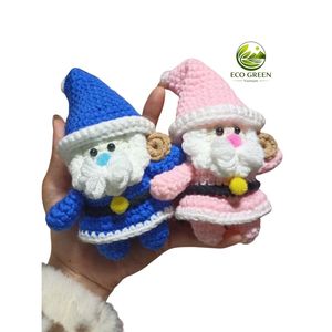 <b>Christmas</b> Tree Crochet Plush Doll Keychain Handmade Santa Claus Snowman Elk Stuffed Holiday <b>Gift</b> Souvenir Toy - Product Image 4