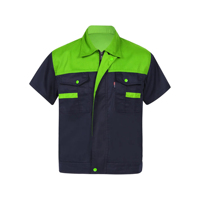 Chemise de travail personnalisée multicolore, légère, à manches courtes, vêtements de travail pour usine, plombier, réparateur, uniforme de travail