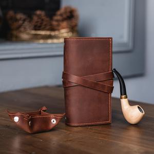 Étui de rangement pour pipe en cuir véritable vintage personnalisé de qualité supérieure, fait main, avec fermeture éclair, accessoires de voyage PRB-0005 - Product Image 4