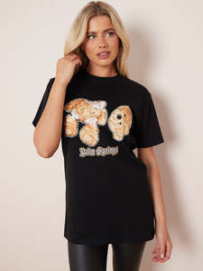 Camiseta DTG para mujer, estilo casual, poliéster/algodón, con diseño gráfico OEM, ropa para mujer, estilo urbano, top personalizado. - Product Image 4