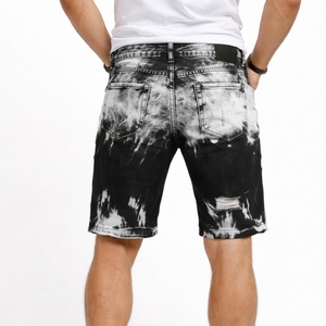 Shorts de Mezclilla para Hombre, Lavado Ácido Premium, Estilo Vintage, Casual, Urbano, Shorts de Jean de Algodón para Verano, Ajuste Cómodo, Tela Resistente - Product Image 2