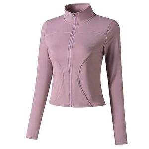 Chaqueta de Yoga Rosa para Mujer, Ropa Deportiva Transpirable y Ligera de Spandex con Cierre, Manga Larga, para Entrenamiento Físico - Product Image 3