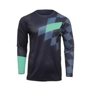 Jersey de Motocross para Hombre Adulto - % Poliéster Transpirable, Talla Grande, Manga Larga, Logotipo Personalizado, Nombre del Equipo, Todas las Temporadas, Carreras - Product Image 1