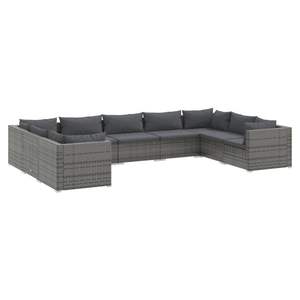 Conjunto Modular Grande de Muebles de Jardín de Ratán PE Gris, Muebles Modulares de Exterior de Primera Calidad - Product Image 2