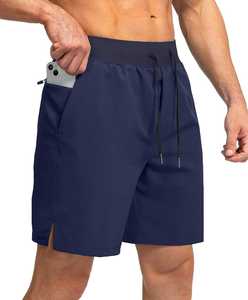 Men's Casual Beach Swim Shorts Set with Printed <b>Elastic</b> Waist Trunks Knee Length Quick Dry Eco-Friendly OEM Service Available - Product Image 4