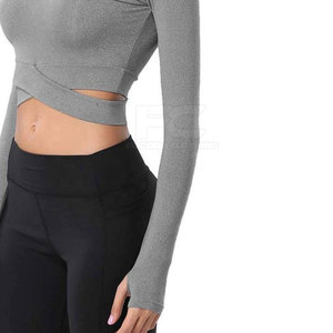 Camiseta Deportiva Corta sin Costuras Ligera para Mujer, Transpirable, Elástica, de Secado Rápido, para Yoga, Running y Ejercicio - Product Image 5