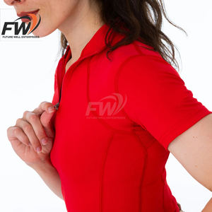 Camisa de competición ecuestre para mujer, tipo polo de manga corta, para competición, estilo pantalón de montar. - Product Image 5