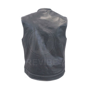 Top Quality Genuine Leather <b>Vest</b> New Design Leather <b>Vest</b> Factory Price Stylish Leather <b>Vest</b> For Online Sale - Product Image 4