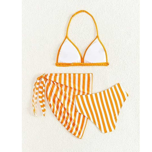 bikini set with adjustable top and bottom for customized fit and comfort bikini set with durable stitching and soft fabric - Product Image 4