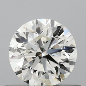 เพชรแท้ทรงกลมเจียระไนแบบบริลเลียนท์ น้ำหนัก 0.5 กะรัต ระดับความสะอาด I1 สี K รหัส ND023 สำหรับงานทำเครื่องประดับชั้นดี ยี่ห้อ Aniva - Product Image 1