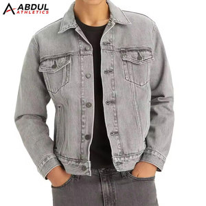 Veste d'hiver en jean premium conçue pour hommes, doublure intérieure douce et chaude, look streetwear tendance, idéale pour les tenues d'hiver. - Product Image 1