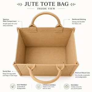 Custom Printed Floral Jute Tote <b>Bag</b> Rope Eco-Friendly <b>Reusable</b> Shopping Gift Exhibition Promotional Grocery Carry <b>Bag</b> Wholesale - Product Image 5