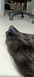 100% Natural Virgin Black Kinky Straight 18'' Human Hair <b>Extensions</b> Best Quality Double Weft <b>Braids</b> From Temple - Product Image 6