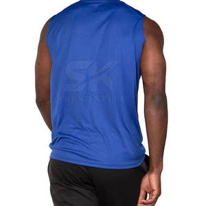 Camiseta sin Mangas para Adultos, 100% Algodón, Transpirable, Lisa, de Alta Calidad, para Verano - Product Image 2