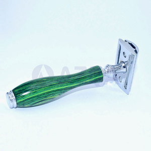 Maquinilla de Afeitar de Seguridad con Mango de Madera, Maquinilla de Afeitar Manual de Doble Filo con Cuchilla Afilada para Barbería, Salón y Cuidado Personal - Product Image 3