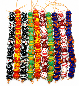 Cuentas de cristal/lámparas de vidrio hechas a mano, venta al por mayor de fábrica, cuadradas de coral/naranja, tamaños surtidos, cuentas sueltas para joyería, pulseras y pendientes. - Product Image 1