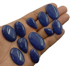 Aventurina Azul Natural, Corte Ovalado y Corte en Forma de Pera, Cabujón de Piedra Preciosa Suelta Pulida con Juego de Colores para la Creación de Joyas - Product Image 2