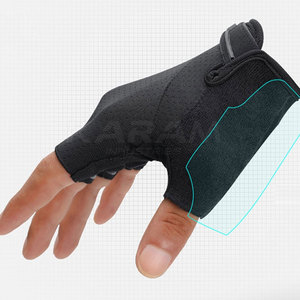 Service OEM, prix bas, gants demi-doigts, personnalisez votre propre logo, respirants, durables, légers, gants demi-doigts - Product Image 5