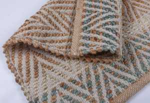 Alfombra de Yute Jacquard Tejida a Mano de 9 pies x 6 pies, Ecológica, Moderna, en Tonos Tierra, para Decoración de Interiores, Hogar, Hotel, Oficina, Bodas y Banquetes - Product Image 6