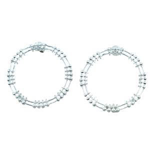 Boucles d'oreilles rondes en argent 925, minimalistes, légères, bijoux fantaisie faits à la main, élégantes, cadeau pour femme - Product Image 1