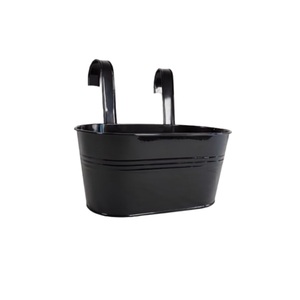 Macetas Colgantes de Metal Negro para Balcón, Macetas para Plantas, Decoración para Jardín, Hogar y Exteriores - Product Image 1