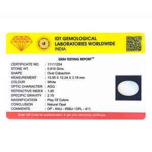 Natural Rough Opal Loose Gemstone 4.05 Carat Certified Wholesale 20mm - Product Image 4
