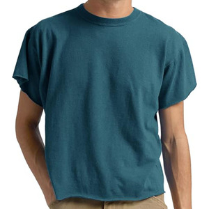 Custom Fabric Drop Shoulder Boxy Men's T-Shirts Plain <b>Blank</b> T-shirt 100% Combed Cotton Heavy <b>Weight</b> Oversized T Shirts for Men - Product Image 1