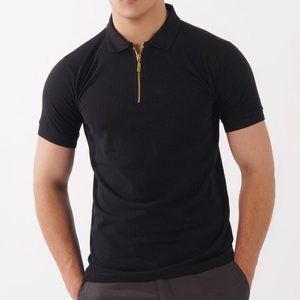 Polo pour homme confortable à manches courtes, col classique, tissu doux et respirant, vêtements décontractés pour le sport en plein air et le quotidien - Product Image 1