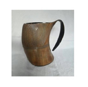 แก้วน้ำทำมือจากเขาควายของอินเดีย เป็นมิตรกับสิ่งแวดล้อม แท้ 100% ขัดเงาแล้ว ดีไซน์ทันสมัย เหมาะสำหรับเป็นของขวัญ - Product Image 4