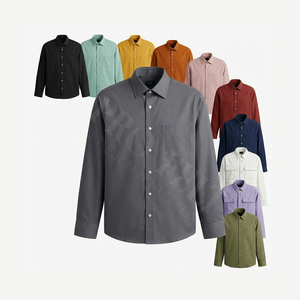 Camisas de Vestir Ligeras para Trabajo al Aire Libre, Cierre de Botones Personalizado, Marca Privada, Manga Larga, Diseño con Bolsillos - Product Image 1