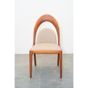 Modern Solid Walnut Wood Dining <b>Chair</b> Leather Upholstered <b>Back</b> and Seat for Home Restaurant Hotel Furniture PISANO - Product Image 2